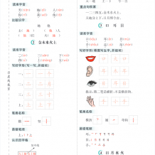 部编语文小学一年级上册单元核心考点清单