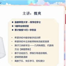 魏爽 2025初中数学 初二数学培训班（秋下·北师版·S）百度网盘下载