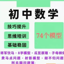 2025初中数学《74大招专题突破》原卷版和解析版(学生版+教师版)百度网盘下载