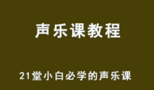 21堂小白必学的声乐课 教你学唱歌教学视频 百度网盘下载