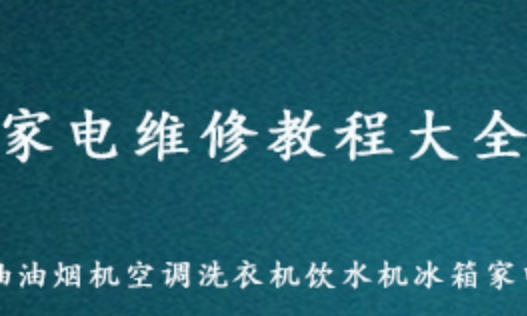 家电维修大全 抽油烟机 中央空调/洗衣机/饮水机/冰箱家电清洗/维护维修技术视频教程 33.12G百度网盘资源打包下载