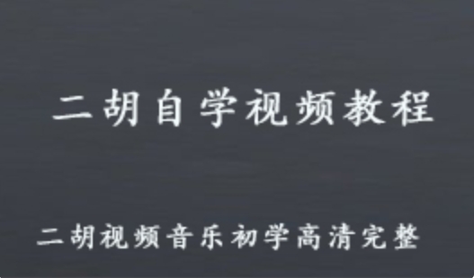 二胡自学视频教程 初学二胡视频 音乐入门到提高教学视频 12.33G百度网盘资源打包下载