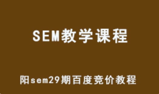 阳sem29期 百度竞价教程培训学院视频课程（价值4588元） 57.82G学习资料百度网盘打包下载