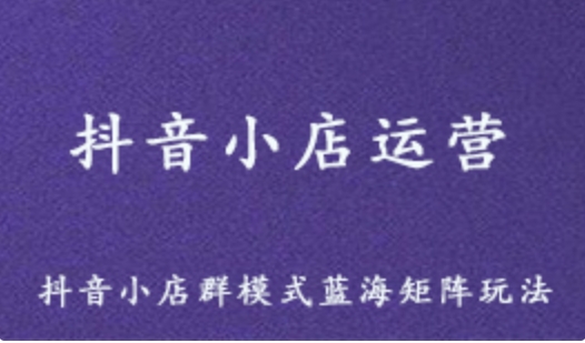 小卒抖音小店 无货源店群模式蓝海矩阵玩法 一个月可以盈利上百万【视频课程】 百度网盘资源打包下载