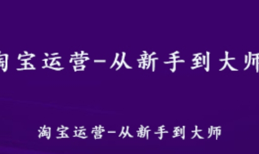 淘宝运营教学视频 淘宝开店从新手到大师教程 5.30G百度网盘资源打包下载