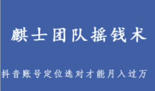 麒士团队摇钱术 抖音运营,抖音赚钱方法秘籍 958 MB 百度网盘打包下载